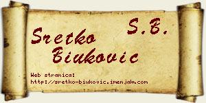 Sretko Biuković vizit kartica